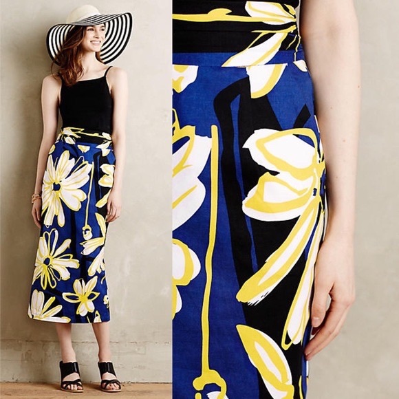 Whit Two Anthropologie Graphic Print Skirt, 4P - Picture 5 of 5
